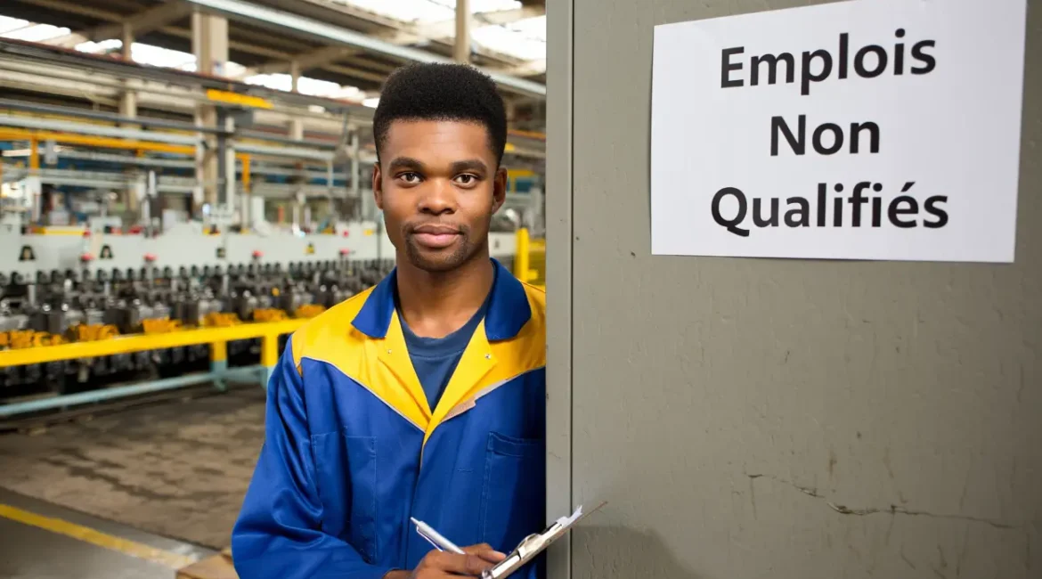 Ouvrier sans diplôme travaillant sur chantier