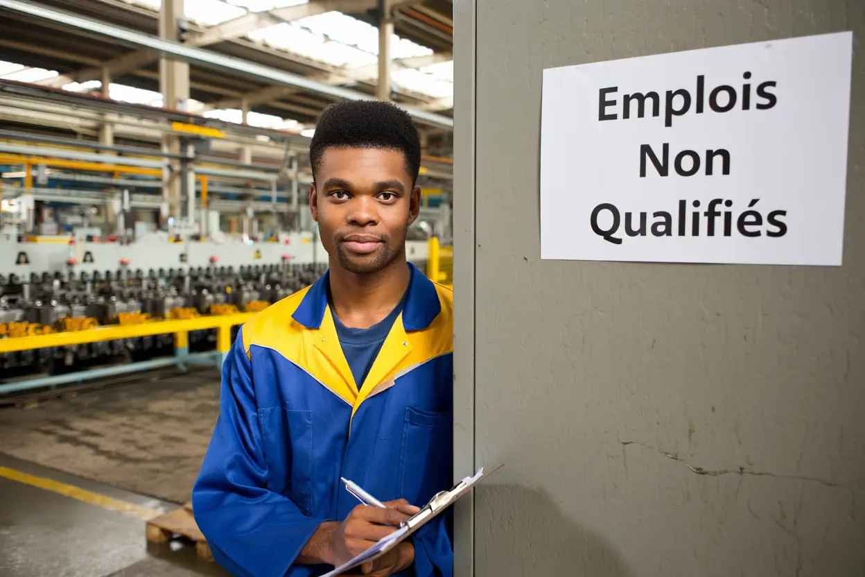 Ouvrier sans diplôme travaillant sur chantier
