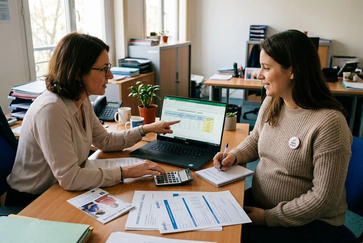 Calcul indemnités journalières congé maternité