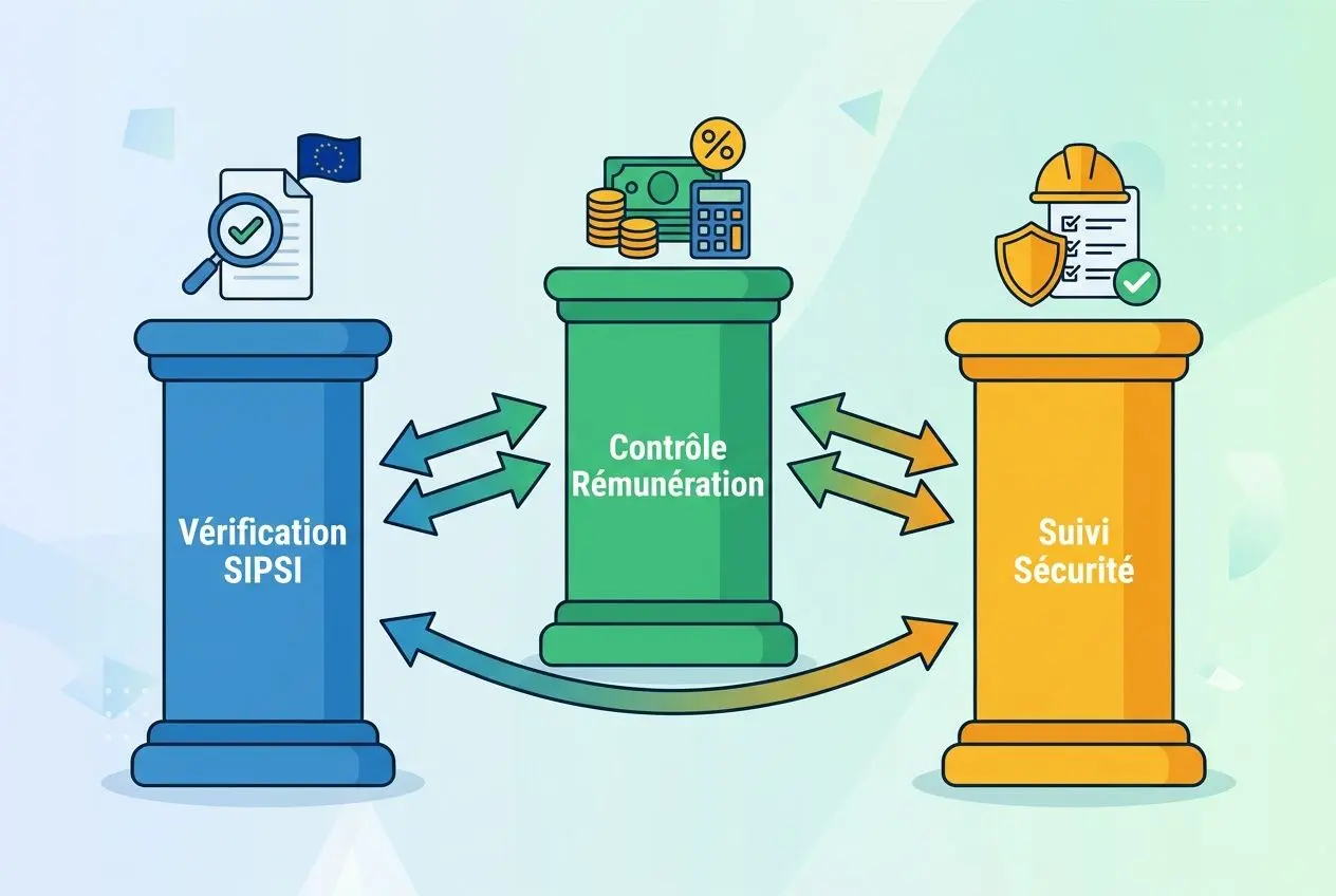 Vérification SIPSI, contrôle rémunération et suivi sécurité pour le détachement travailleurs construction dans le BTP